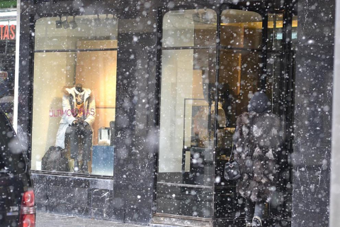 Ola de frío en varios lugares de Pamplona este 4 de febrero
