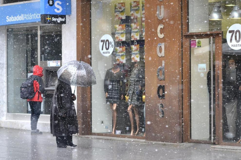 Ola de frío en varios lugares de Pamplona este 4 de febrero