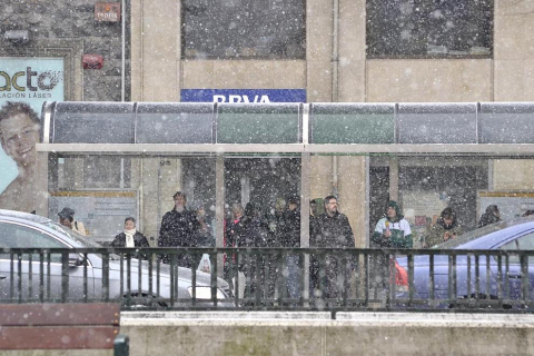 Ola de frío en varios lugares de Pamplona este 4 de febrero