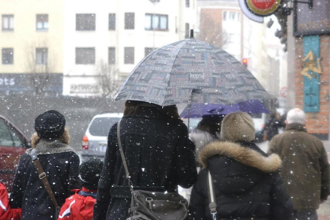 Ola de frío en varios lugares de Pamplona este 4 de febrero