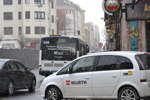 Ola de frío en varios lugares de Pamplona este 4 de febrero