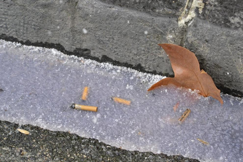 Ola de frío en varios lugares de Pamplona este 4 de febrero