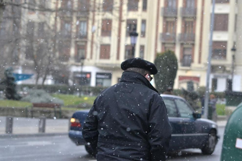 Ola de frío en varios lugares de Pamplona este 4 de febrero