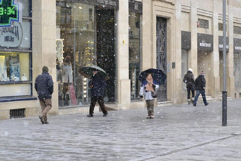 Ola de frío en varios lugares de Pamplona este 4 de febrero