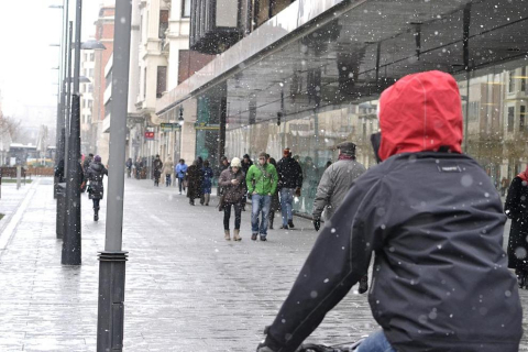 Ola de frío en varios lugares de pamplona este 4 de febrero