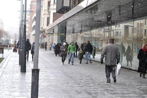 Ola de frío en varios lugares de pamplona este 4 de febrero