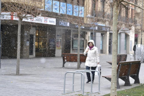 Ola de frío en varios lugares de pamplona este 4 de febrero