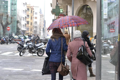Ola de frío en varios lugares de pamplona este 4 de febrero
