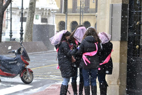 Ola de frío en varios lugares de pamplona este 4 de febrero