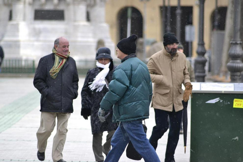 Ola de frío en varios lugares de pamplona este 4 de febrero