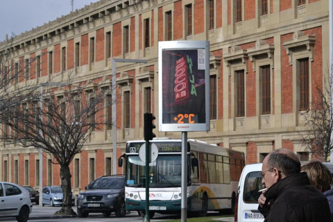 Ola de frío en varios lugares de pamplona este 4 de febrero