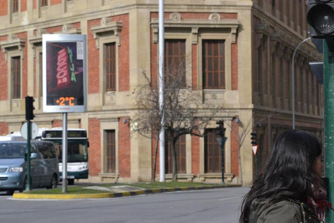 Ola de frío en varios lugares de pamplona este 4 de febrero