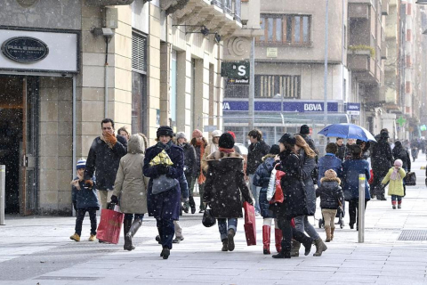 Ola de frío en varios lugares de pamplona este 4 de febrero