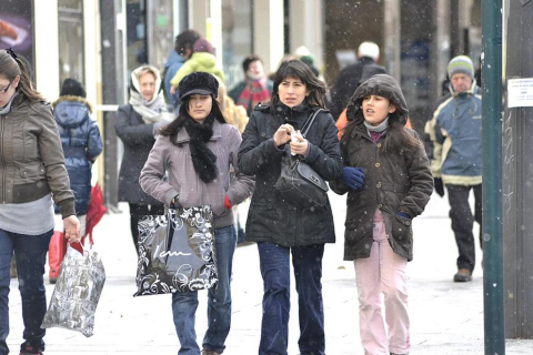 Ola de frío en varios lugares de pamplona este 4 de febrero