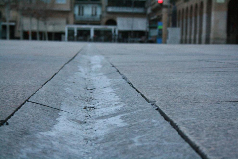 Ola de frío en varios lugares de pamplona este 4 de febrero