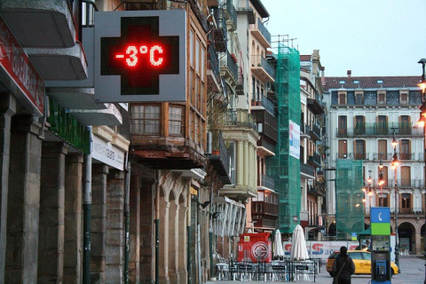Ola de frío en varios lugares de pamplona este 4 de febrero