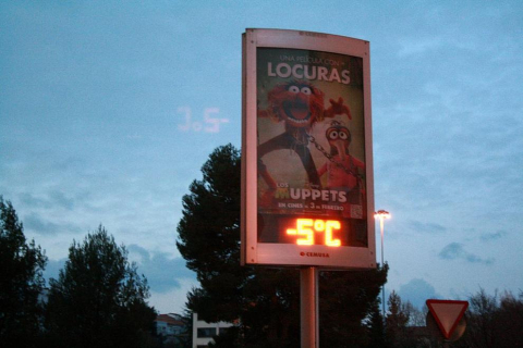 Ola de frío en varios lugares de pamplona este 4 de febrero