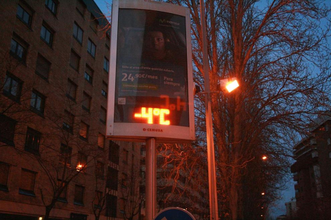 Ola de frío en varios lugares de pamplona este 4 de febrero
