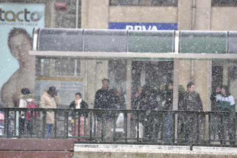 Ola de frío en varios lugares de Pamplona este 4 de febrero
