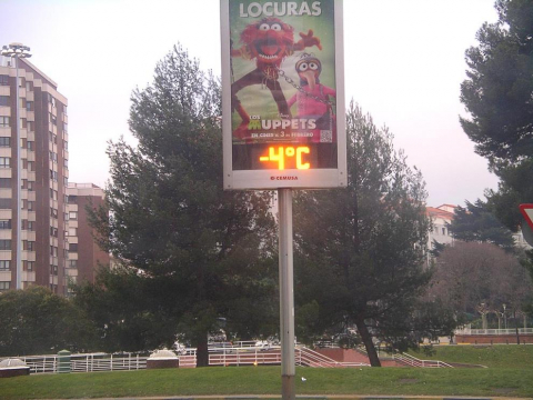 La capital navarra volvió a amanecer con valores negativos en los termómetros