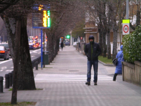 La capital navarra volvió a amanecer con valores negativos en los termómetros
