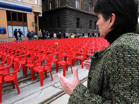 Varias imágenes del homenaje celebrado en Sarajevo por las víctimas de la guerra de Bosnia