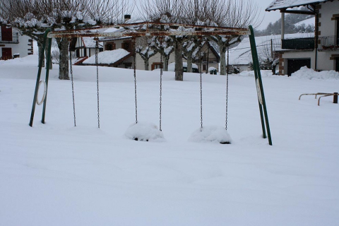 Imágenes de este fin de semana en Roncesvalles y en el valle de Aezkoa.