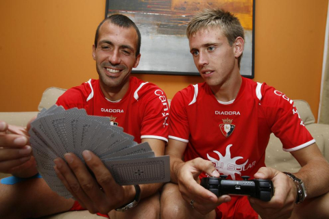 Patxi Puñal y Nacho Monreal, durante una concentración