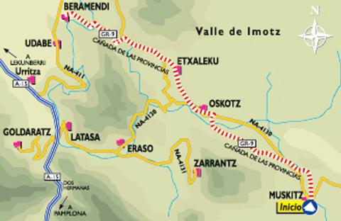 Recorrido por la Cañada de 'Los Toros' propuesto por 'Conocer Navarra'.