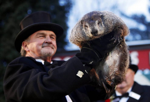 La marmota Phil predice un invierno largo.