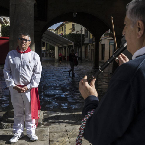 Procesión en honor a San Sebastián y misa mayor en las fiestas de Sangüesa