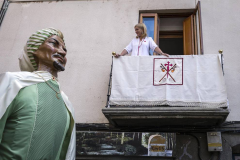 Procesión en honor a San Sebastián y misa mayor en las fiestas de Sangüesa
