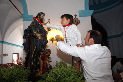 Procesión de San Roque en las fiestas de Monteagudo