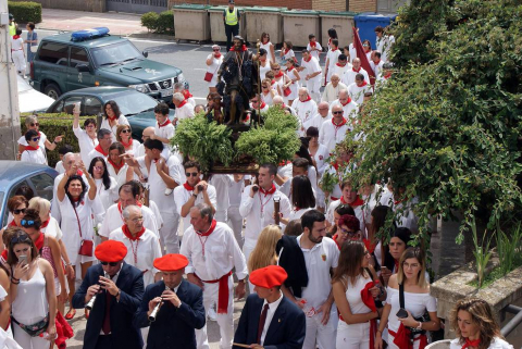 Procesión de San Roque en las fiestas de Monteagudo