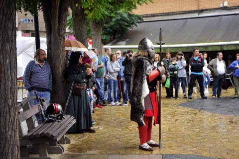Fotos de la feria medieval y del caballo en Marcilla, con combates recreativos medievales y otras actividades.