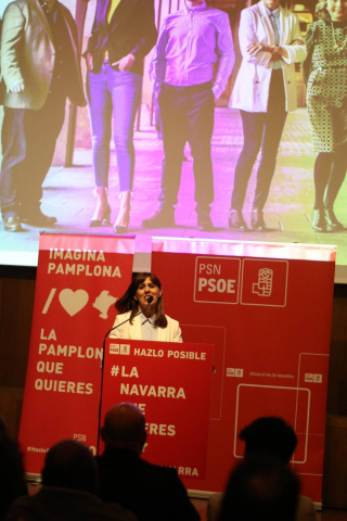 Las candidatas María Chivite y Maite Esporrín protagonizaron el acto de presentación de candidaturas a las elecciones autonómicas y municipales de 2019.