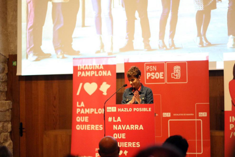 Las candidatas María Chivite y Maite Esporrín protagonizaron el acto de presentación de candidaturas a las elecciones autonómicas y municipales de 2019.