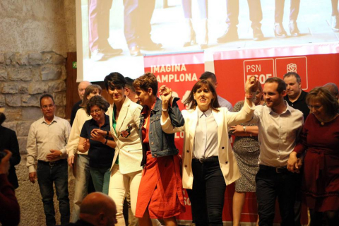 Las candidatas María Chivite y Maite Esporrín protagonizaron el acto de presentación de candidaturas a las elecciones autonómicas y municipales de 2019.