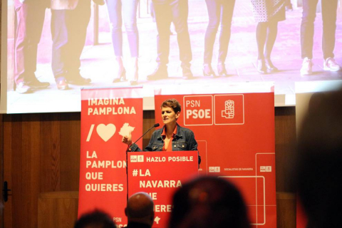 Las candidatas María Chivite y Maite Esporrín protagonizaron el acto de presentación de candidaturas a las elecciones autonómicas y municipales de 2019.