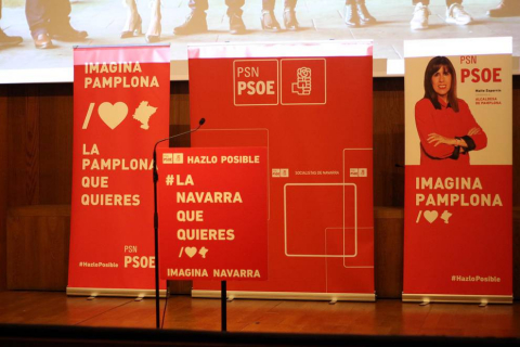 Las candidatas María Chivite y Maite Esporrín protagonizaron el acto de presentación de candidaturas a las elecciones autonómicas y municipales de 2019.
