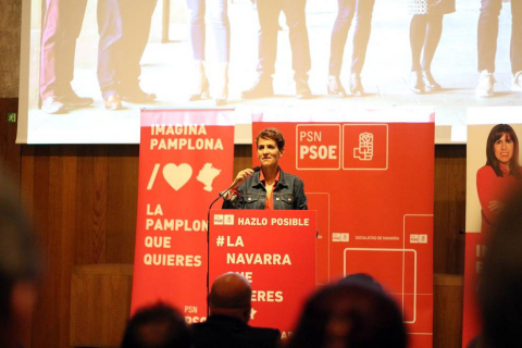 Las candidatas María Chivite y Maite Esporrín protagonizaron el acto de presentación de candidaturas a las elecciones autonómicas y municipales de 2019.