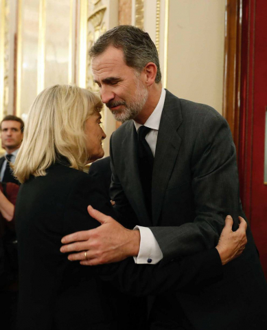 Fotos de la capilla ardiente de Alfredo Pérez Rubalcaba, celebrada este viernes en el Congreso de los Diputados