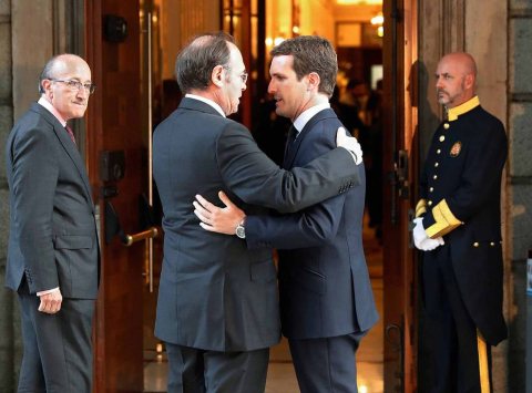 Fotos de la capilla ardiente de Alfredo Pérez Rubalcaba, celebrada este viernes en el Congreso de los Diputados