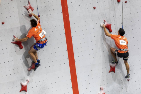 Fotos de las pruebas de velocidad en la disputa del Campeonato de España de Escalada que se celebra en Rocópolis