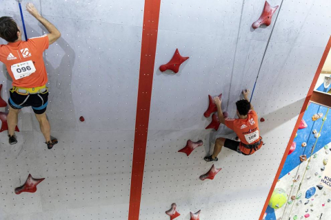 Fotos de las pruebas de velocidad en la disputa del Campeonato de España de Escalada que se celebra en Rocópolis