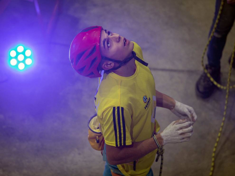 Pruebas de la competición disputadas este sábado en el Rocódromo de Berrioplano, que acogió las finales en la penúltima jornada de los Nacionales.