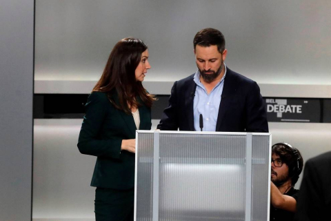 Pedro Sánchez (PSOE), Pablo Casado (PP), Pablo Iglesias (Unidas Podemos), Alberti Rivera (Ciudadanos) y Santiago Abascal (VOX) protagonizaron el único debate entre los candidatos en la campaña electoral de las elecciones generales que se celebran el 10 de noviembre de 2019.