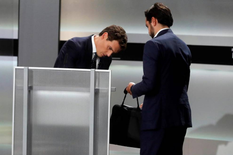 Pedro Sánchez (PSOE), Pablo Casado (PP), Pablo Iglesias (Unidas Podemos), Alberti Rivera (Ciudadanos) y Santiago Abascal (VOX) protagonizaron el único debate entre los candidatos en la campaña electoral de las elecciones generales que se celebran el 10 de noviembre de 2019.