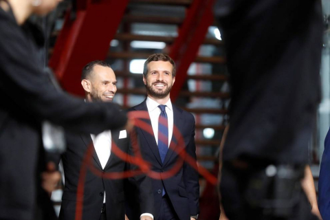 Pedro Sánchez (PSOE), Pablo Casado (PP), Pablo Iglesias (Unidas Podemos), Alberti Rivera (Ciudadanos) y Santiago Abascal (VOX) protagonizaron el único debate entre los candidatos en la campaña electoral de las elecciones generales que se celebran el 10 de noviembre de 2019.