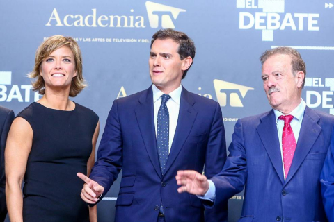 Pedro Sánchez (PSOE), Pablo Casado (PP), Pablo Iglesias (Unidas Podemos), Alberti Rivera (Ciudadanos) y Santiago Abascal (VOX) protagonizaron el único debate entre los candidatos en la campaña electoral de las elecciones generales que se celebran el 10 de noviembre de 2019.